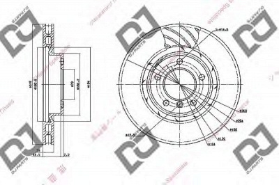 DJ PARTS bd1613 -  Тормозной диск